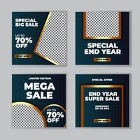 End of Year Sale Social Media Post vector