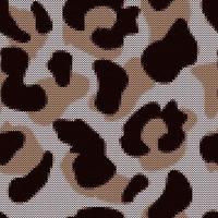 patrón sin costuras de leopardo en estilo tejido. Fondo de piel de guepardo jacquard. vector