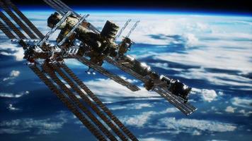 International Space Station. Elements of this image furnished by NASA video