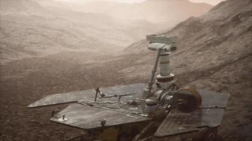 Opportunity Mars exploring the surface of red planet video