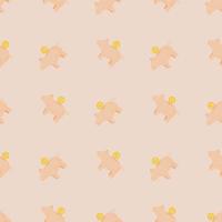 Piggy bank seamless pattern. Funny financial toy background. vector