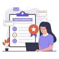 Term of reference illustration design concept vector