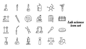 Lab science icon set bundles vector
