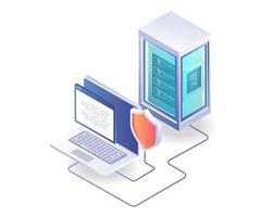 Server computer security programming vector