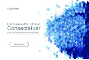 background triangle liquid blue geometric abstract landing page design vector
