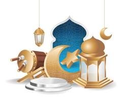 concepto islámico ramadan kareem ilustración vector