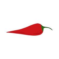 Red chilliin hand drawn style isolated on white background. Doodle cayenne pepper vegetable. vector