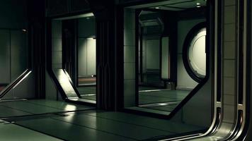 canais de metal de ficção científica em naves espaciais video