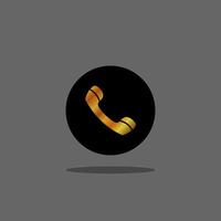 Gold call Icon, can use for CV, Business card, Invitation, and more vector