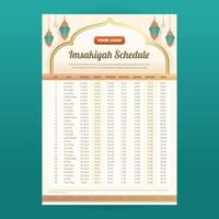Islamic Fasting Month Calendar Template