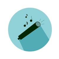 Microphone colored vector icon on a white background