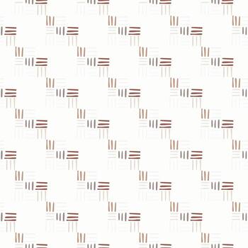 Isolated seamless geometric dash pattern. White background with multicolor lines. vector
