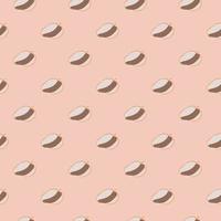 Minimalistic seamless pattern with healthy organic abstract peach print. Pink pastel background. Organic print. vector