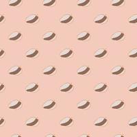 Minimalistic seamless pattern with healthy organic abstract peach print. Pink pastel background. Organic print. vector