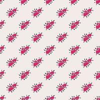 Pink heart character seamless abstract love pattern. Romantic backdrop with pastel grey background. vector