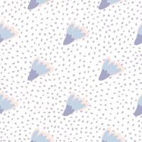 patrón geométrico creativo sin fisuras con lindas flores sobre fondo de puntos. papel tapiz floral abstracto. vector
