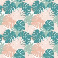 Monstera leaves seamless pattern. Exotic tropical backdrop. vector