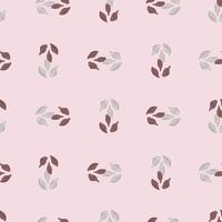 Seamless pattern cardamom on pink background. Cute plant sketch ornament. Geometrical texture template for fabric. vector