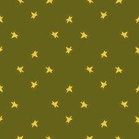 Stars seamless pattern. Hand drawn background space. vector