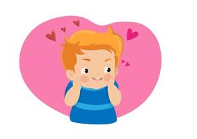 A cute boy with brown hair, fat figure, hand, foot, chin, and heart shape all around. Flat style cartoon illustration vector 5638977 Vector Art at Vecteezy A cute boy with brown hair, fat figure, hand, foot, chin, and heart shape all around. Flat style cartoon illustration vector 5638977 Vector Art at Vecteezy