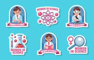 International Women's Day in Science Sticker vector