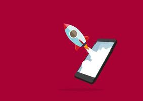Rocket launches from mobile phones or smartphones,