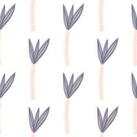 Geometric coconut palm tree wallpaper. Cute tropical palm tree seamless pattern on white background. vector