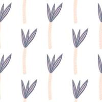 Geometric coconut palm tree wallpaper. Cute tropical palm tree seamless pattern on white background. vector