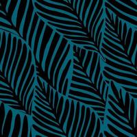 Black and deep green colors Jungle geometric seamless pattern. vector