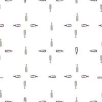 Geometric style seamless pattern with little purple bottles with message. Isolated ornament. Marine style. vector