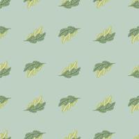 Leaves of oak seamless pattern. Hand drawn natural background . vector