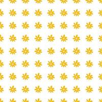 Little ditsy flowers seamless pattern isolated on white background. Retro chamomile print. Floral ornament. P vector