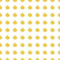 Little ditsy flowers seamless pattern isolated on white background. Retro chamomile print. Floral ornament. P vector