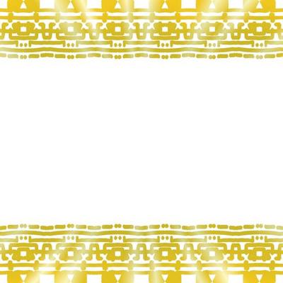 Mayan tribal gold border for invitation card decoration or frame decoration