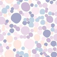 Cute colored pebbles seamless pattern on white background. Funny polka dot wallpaper vector