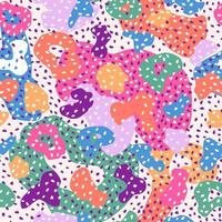 Pretty rainbow leopard seamless pattern. Abstract cheetah fur wallpaper. Funny shapes backdrop. Colorful animal skin background. vector