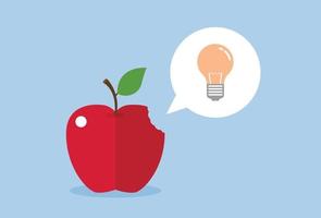 comer manzanas da ideas creativas vector