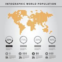 Infographic world population and statistics vector