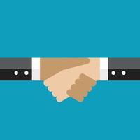 Business people shake hands together vector