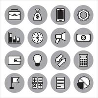 Black and white icon for business financial working