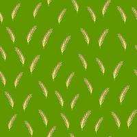 Natural organic seamless pattern with random little rosemary silhouettes. Green background. vector