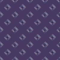 Hand drawn seamless dash pattern of diagonal lines. Dark blue tones. vector