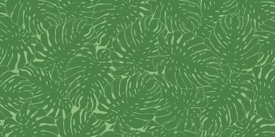 Green jungle leaves seamless pattern. Tropical pattern, monstera palm leaves seamless. vector