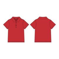 polo clásico. camiseta polo en plantilla de diseño de color rojo. estilo de ropa informal. vector