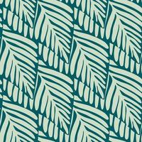 Green exotic plant seamless pattern. Tropical pattern, palm leaves vector