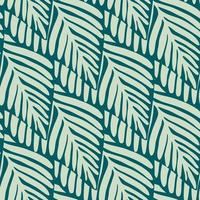 Green exotic plant seamless pattern. Tropical pattern, palm leaves vector