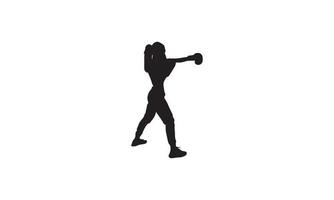 boxing vector illustration design black and white