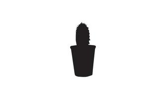 cactus plant vector illustration design black and white