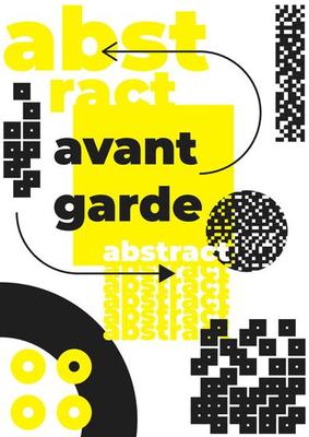 Poster with bright bold geometric elements