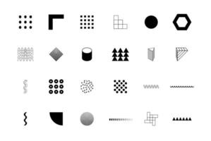 formas geométricas de moda para logotipo, cartelera vector